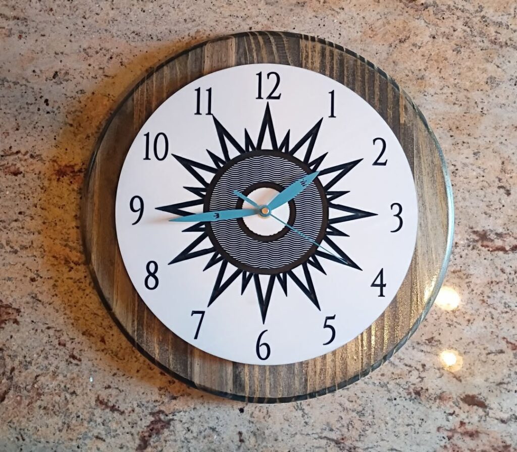 Custom Corian and Wood Clocks